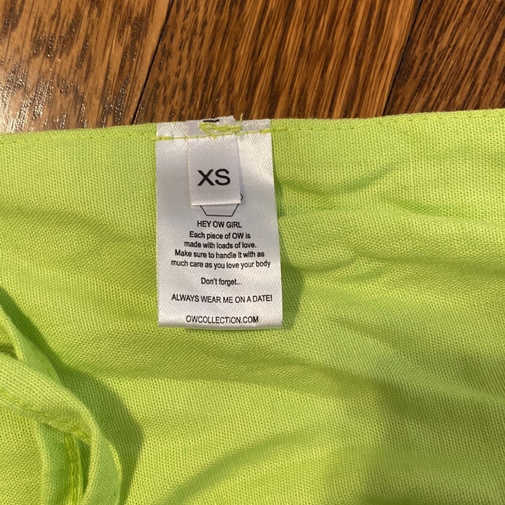 OW Intimates Isla Skirt Set in Neon Green - Picture 6 of 7